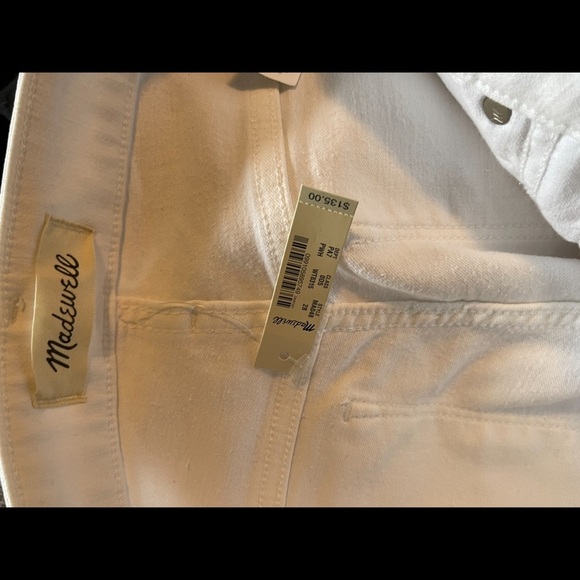 MADEWELL curvy high-rise skinny crop white jeans - Picture 5 of 5